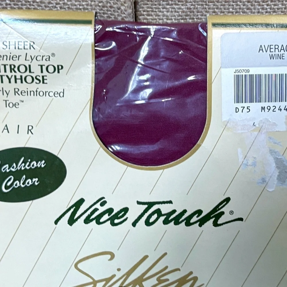 Vintage Wine Pantyhose Sz Average Control Top Goth Core Whimsigoth Dark Romance